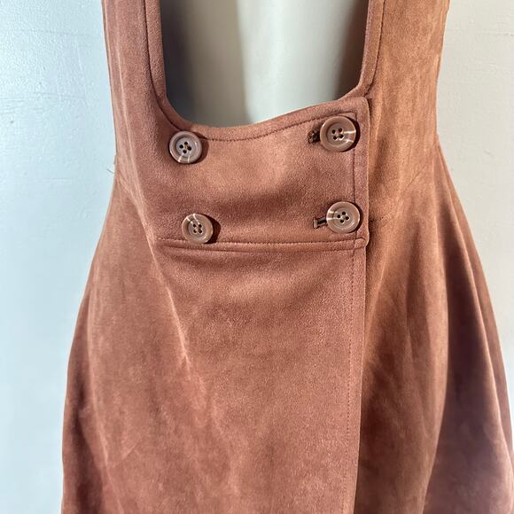 JACK by BB DAKOTA faux suede jumper overall skirt Womans‎ XS retro - Picture 2 of 8